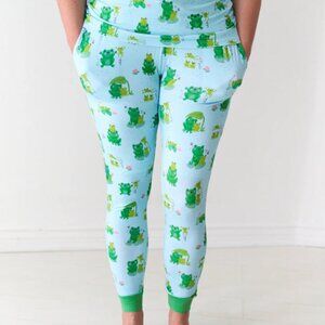 Little Sleepies Leaping Love Frog Bamboo Pajama Pants Women's Size XS